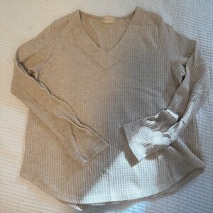 Altar'd State Light Tan V-Neck Sweater